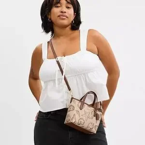 Coach Shell Print Coach | Bags | Coach City Mini Tote Bag In Signature Canvas With Shell ...